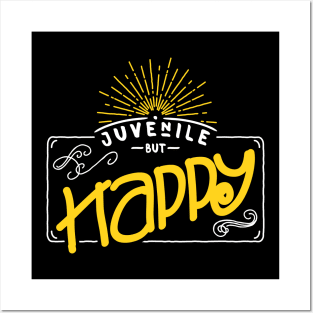 Juvenile but happy - color yellow - funny young at heart Posters and Art